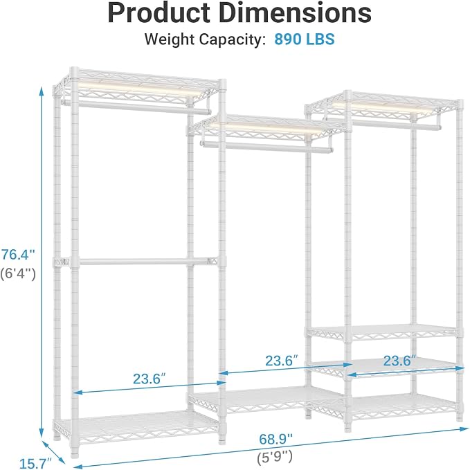VIPEK V5L Garment Rack Heavy Duty Clothes Rack - Image 6