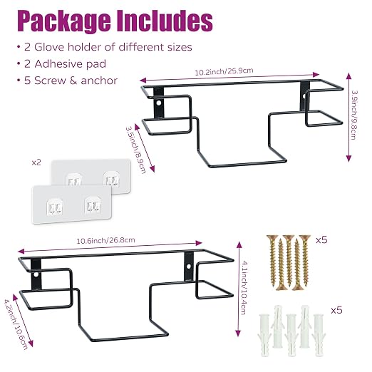 Glove Box Holder 2 Pack, Disposable Glove Dispenser Wall Mount, Metal Glove - Image 3