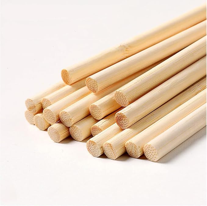 1/2 x 6 Inch 100 PCS Dowel Rods Wood Sticks Wooden Dowel Rods by DTmasao