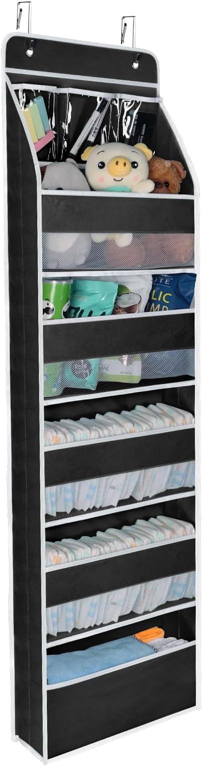 Univivi 6-Shelf Over Door Hanging Organizer Fabric Baby Door Storage by Univivi