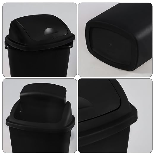 Bringer Black 13 Gallon Kitchen Trash Can - Image 3