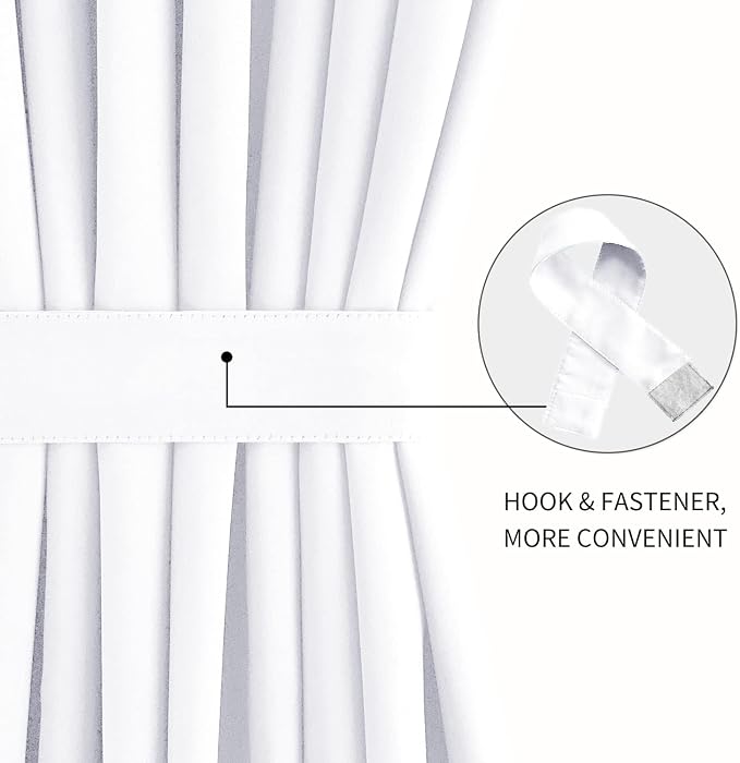 DWCN French Door Curtains – Rod Pocket Thermal Curtain - Image 2