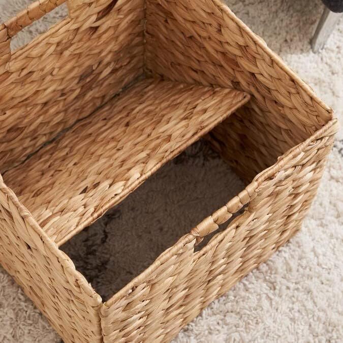 Storage Cube 10.5 x 10.5in, Wicker Storage Baskets - Image 3