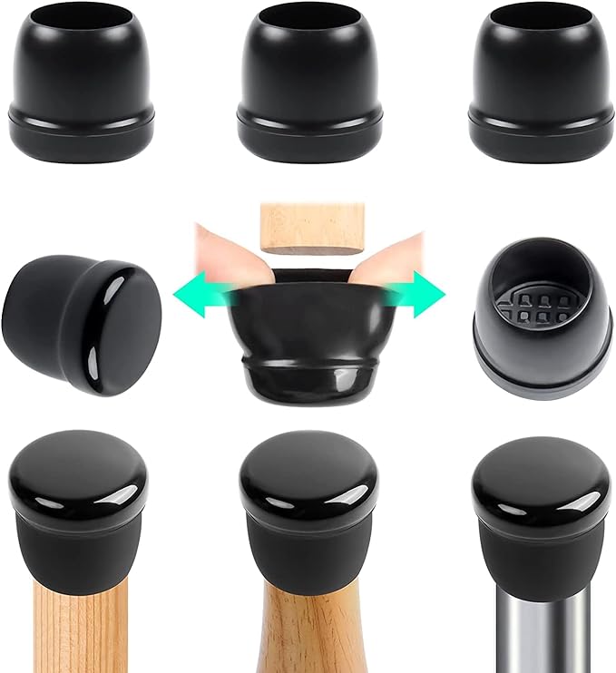 Ezprotekt 24 Pcs Black Chair Leg Sliders by VisittheEzprotekt
