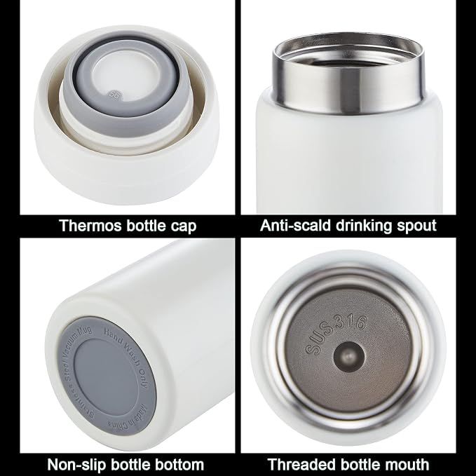 10oz Mini Water Bottle Stainless Steel Thermos Small Flask - Image 3