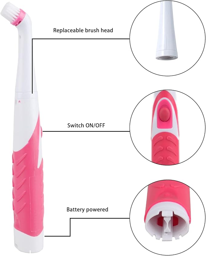Electric Brush with 4-in-1 Multiple Brush Heads, Cordless Motorized Cleaning - Image 2