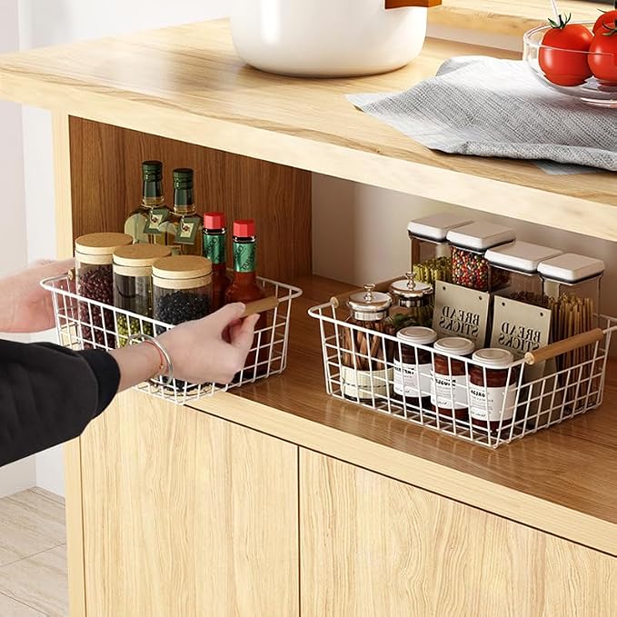 LeleCAT white wire baskets for organizing - Image 5