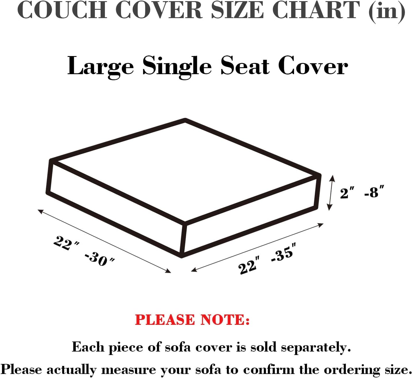 Sofa Covers Couch Covers for Sofa Pet Friendly Couch Cushion Covers Universal Sofa Covers Washable Stretch Slipcovers for Sectional Sofa (Texture Ivory White,Large Single Seat Cover)