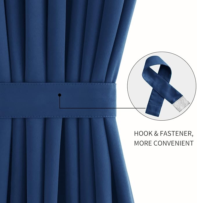 DWCN French Door Curtains – Rod Pocket Thermal Blackout Curtain - Image 2