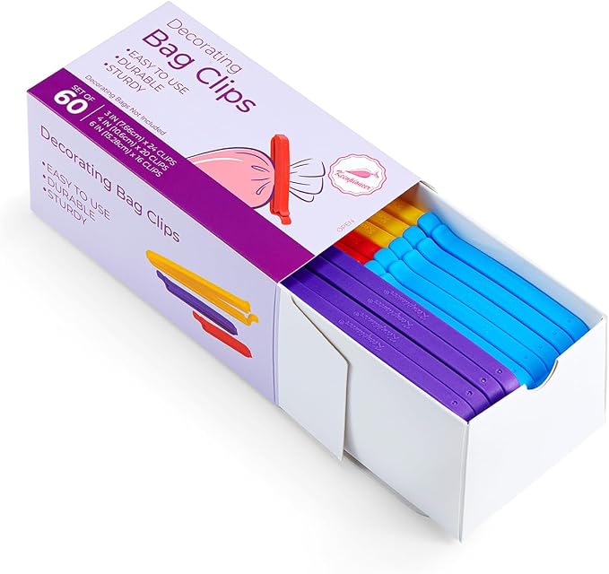 Keenpioneer Decorating/Icing Bag Sealing Clips, 60 Pack, 4inch and 6inch long - Image 2