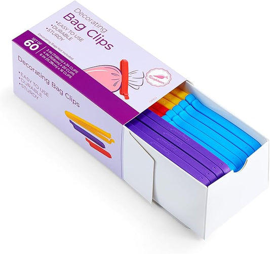 Keenpioneer Decorating/Icing Bag Sealing Clips, 60 Pack, 4inch and 6inch long - Image 2