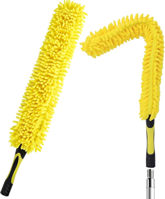 Flexible Fan Blade Cleaner Chenille Duster, Washable Hand Duster by Opow