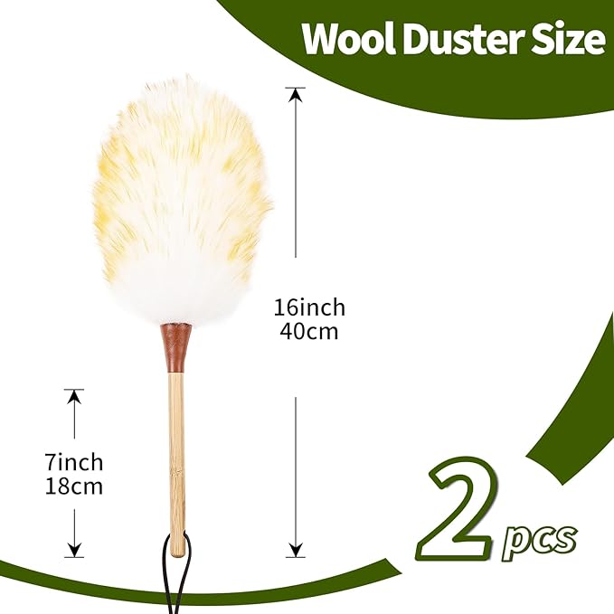 Natural Lambswool Duster 16 Inch Handheld - Image 2