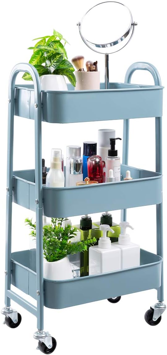AGTEK Makeup Cart, Movable Rolling Organizer Cart - Image 8