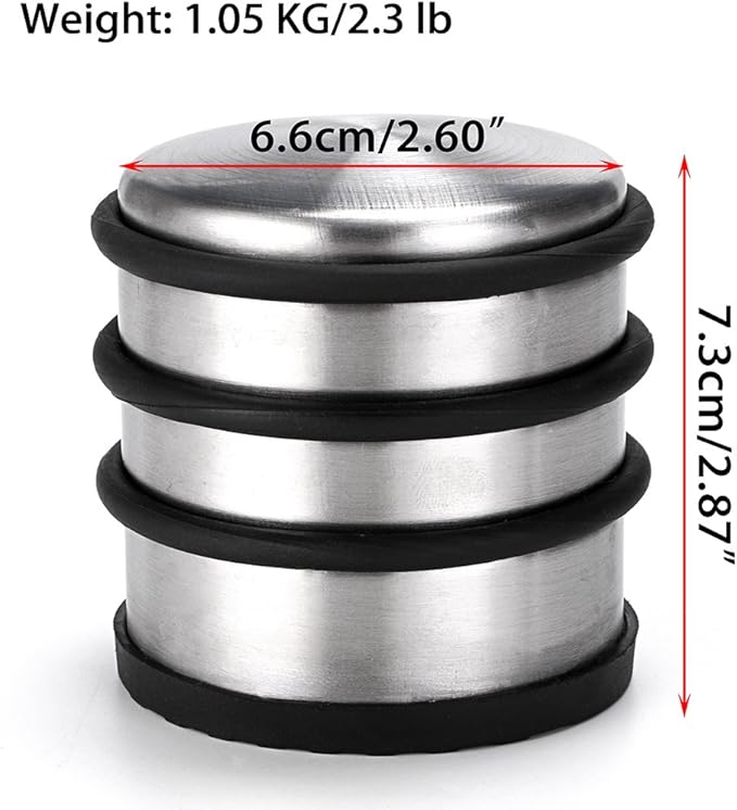 Sumnacon Heavy Duty Floor Door Stopper No Drill, Durability Stainless Steel - Image 3