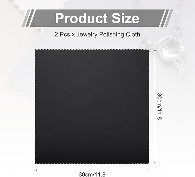 MECCANIXITY Jewelry Polishing Cloth 11.8x11.8 Inch Silver Polish Cleaning - Image 2