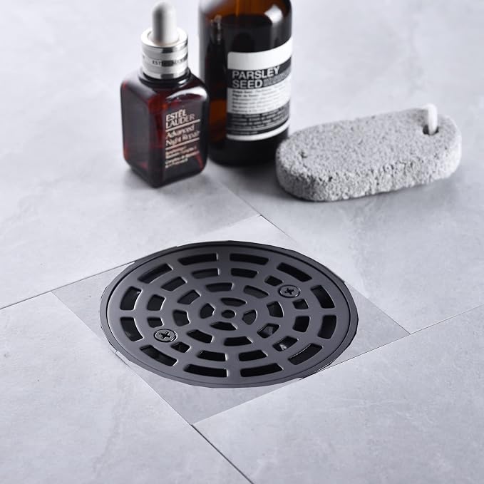 RANDOM Round Shower Drain Kit Matte Black - Image 9