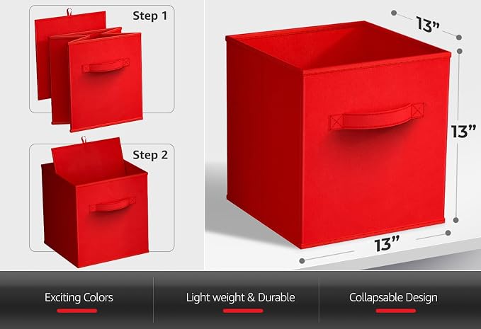 Sorbus Fabric Storage Cubes - Image 2