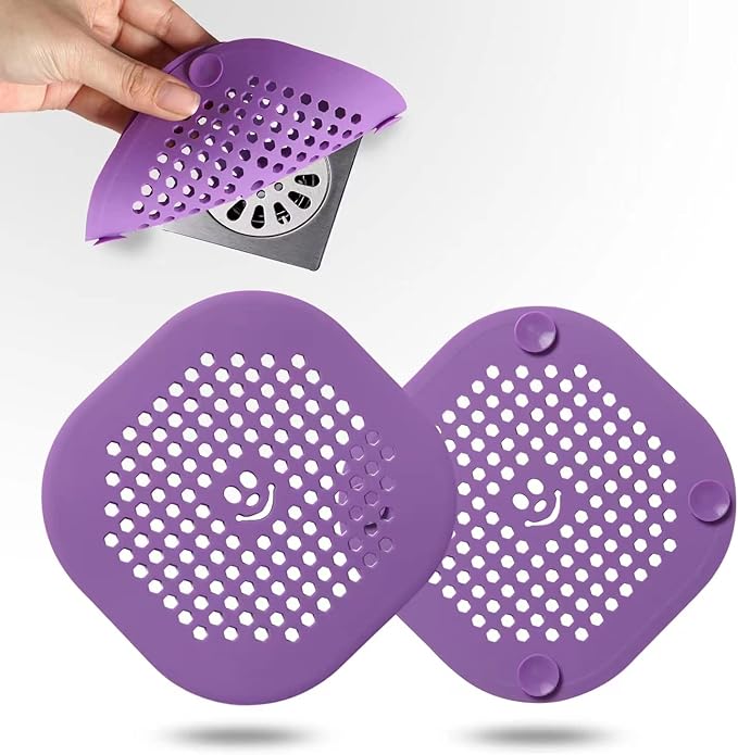 2 Pack Drain Hair Catcher Silicone Drain Protector Bathroom Accessories Hair by Couidlmakeslifecolorful