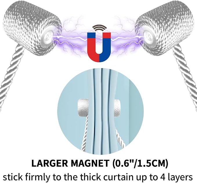 18 Inch Strong Magnetic Curtain Tiebacks, Curtain Holdbacks Modern Upgrade - Image 7