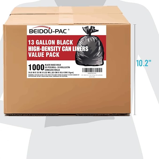 13 Gallon Trash Bags, Industrial, Commercial, Janitorial - Image 3
