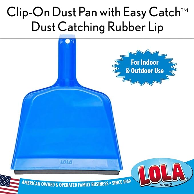 Angle Broom w/Dustpan, 9.25" W Head, Smaller Style- Made w/Recycled Soda - Image 3