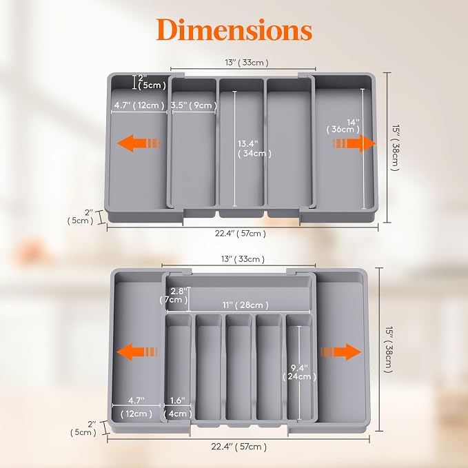 Lifewit Silverware Drawer Organizer and Utensil Organizer Set, Expandable - Image 3