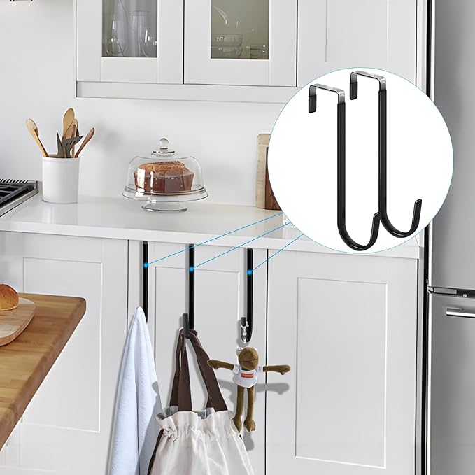 FYY Over The Door Hooks, 4 Pack Upgraded Long Door Hangers Hooks - Image 7
