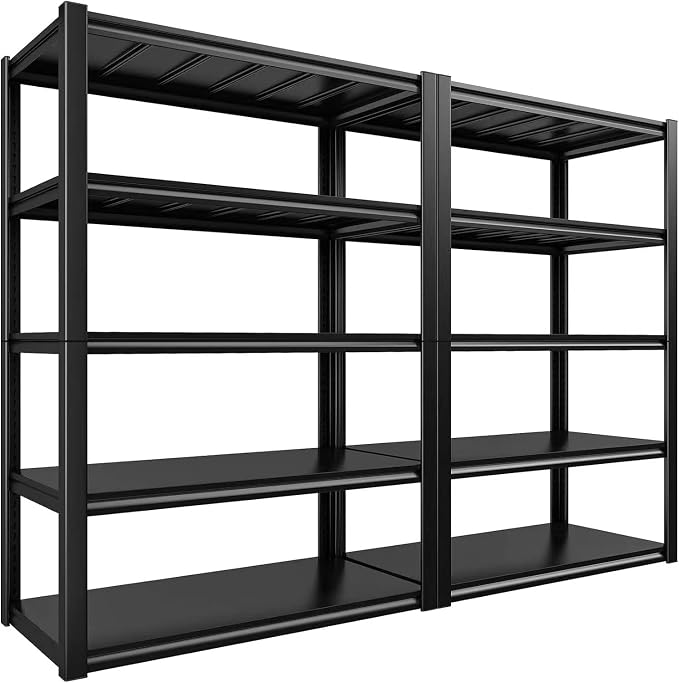 72" H Garage Shelving 2000LBS Heavy Duty Storage Shelves Adjustable 5 Tier by Howzone