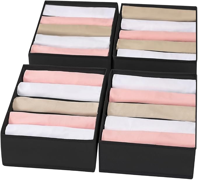 4 Packs T-shirt Drawer Organizers by Coorganisers