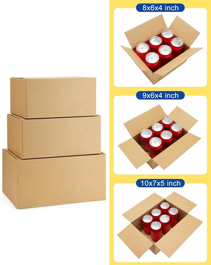 Assorted-Sizes-Shipping-Boxes-45-Pack: 8x6x4 & 9x6x4 & 10x7x5 - Image 3