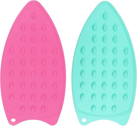 HARFINGTON 2pcs Silicone Iron Rest Pad, Fuchsia/Turquoise by HARFINGTON
