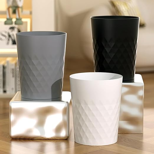2 Pack Small Trash Can 1.8 Gallon Bathroom Garbage Can Waste Basket Recycling - Image 2