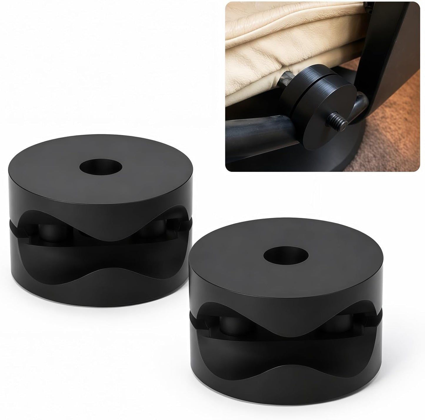 Replacement Tensioner Mount Compatible with Ekornes Stressless Recliners, Smooth Recline Upgrade Friction Mating Repair Parts for Older Chair Models, 2-Pack