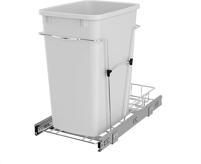 Rev-A-Shelf Pullout Trash Can for Kitchen Cabinets 35 Quart Garbage Waste by Rev-A-Shelf