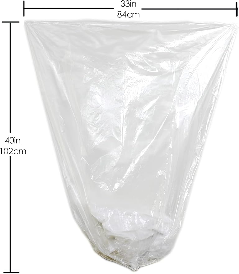 TYPLASTICS 33 Gallon Clear Trash Can Liners - Image 2