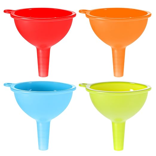 4 Pack Kitchen Silicone Funnel, Kitchen Funnel Set, Canning Silicone Funnels by Unknown