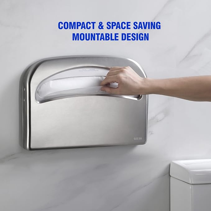 2 Packs Toilet Seat Cover Dispenser Wall Mount Commercial, Half Fold Toilet - Image 4