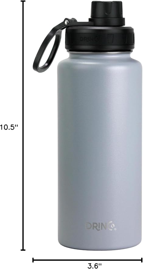 DRINCO Stainless Steel Water Bottle Spout Lid Vacuum Insulated Double Wall - Image 6