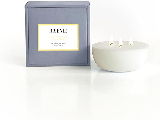 New BLUEME Wellness Candle Wax Refill, Contains Essential Oil, Sustainable by BluemeFragrances