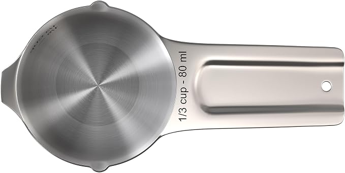 Color Up ⅓ Cup Measuring Cup – Premium Chrome Stainless Steel, Accurate - Image 5