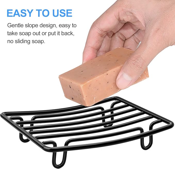 Bar Soap Dish Holder for Shower Bathroom Stainless Steel Rust Proof Self - Image 4