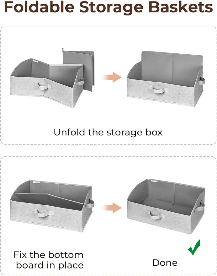 StorageWorks Closet Storage Bins, Trapezoid Organizer Box - Image 5