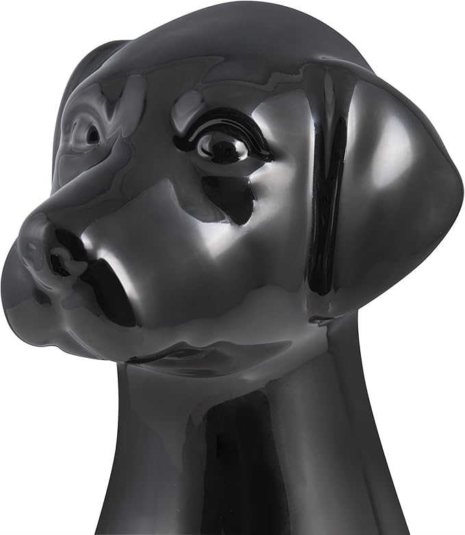 Black Labrador Ceramic Toilet Brush Holder - Image 6