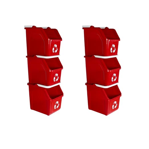 6 Gallon Stackable Recycling Bins by SturdyEssentials
