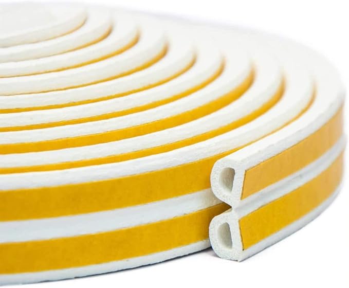 Weather Stripping Seal Strip Tape, Doors Windows Frame Self Adhesive D Type by UPSEN
