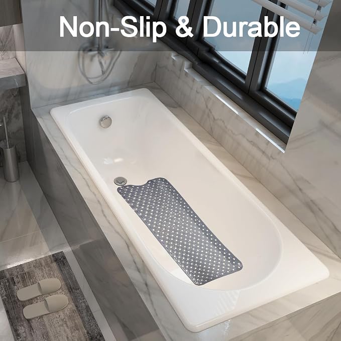 Bath Tub Mat Non Slip, 39 x 16 Inch Long Shower Mat, Machine Washable Bathmat - Image 8