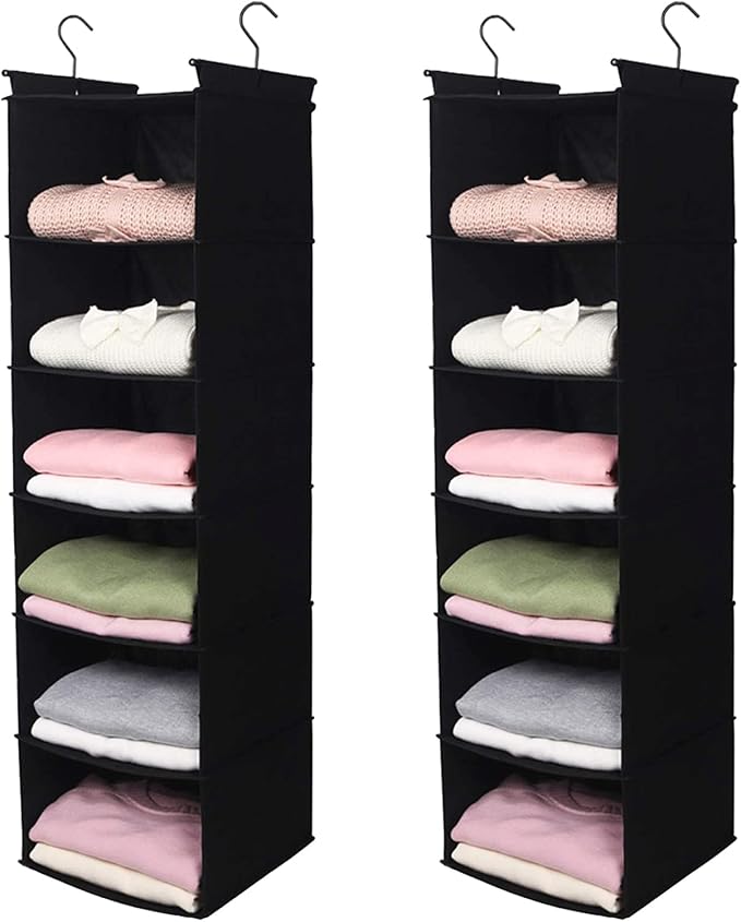 MAX Houser 6 Tier Shelf Hanging Closet Organizer, Closet Hanging Shelf by MAXHouser