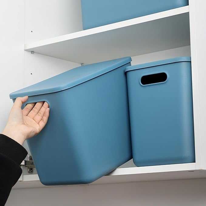 Plastic Storage Bins with lids, Storage Baskets, Container with handle - Image 5