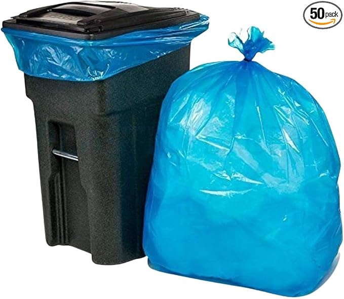 Plasticplace 64-65 Gallon Recycling Trash Bags by Plasticplace